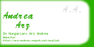 andrea arz business card